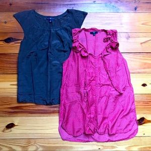 🌸5/$30🌸 Gap Red Brown Silk Tank Tops, EUC, XS